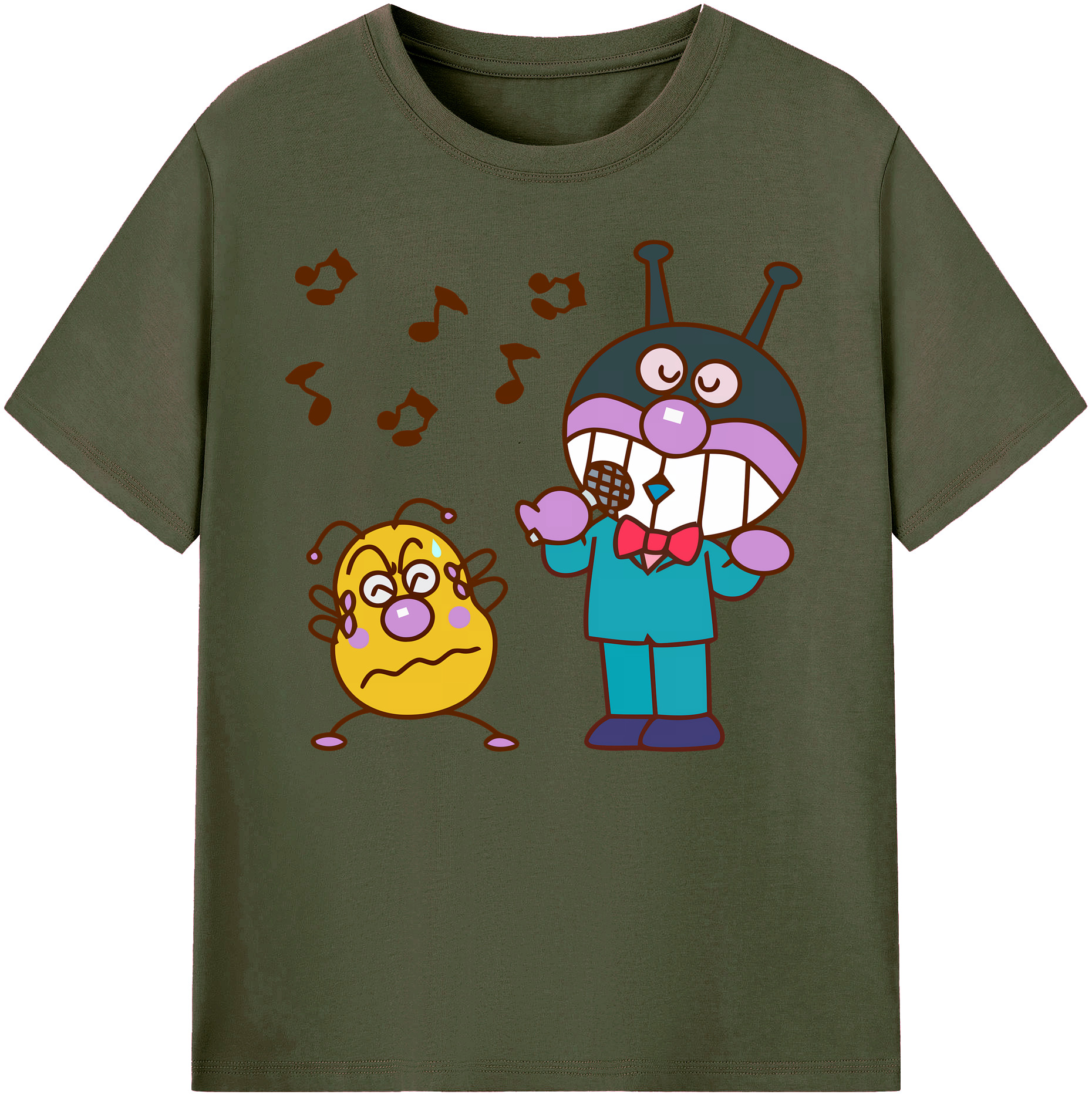 （画像用） アンパンマン Anpanman 綿100％ メンズ半袖Tシャツ｜肌触りやわらか＆通気性
